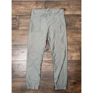 Bevy Flog Green Checked Elastic Waist Pockets Ankle Joggers Pants Sz 29